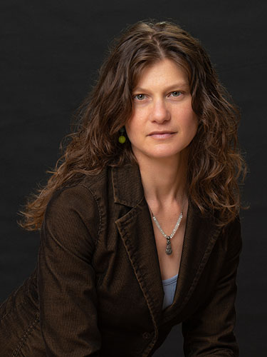 A portrait of the author, Marianne Apostolides.
